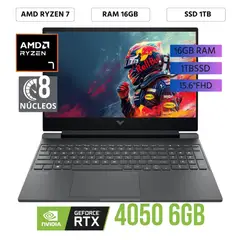 HP - Laptop Hp Victus Gaming 15-FB3013LA Ryzen 7 8845HS Ram 16GB SSD 1TB 15.6"FHD RTX 4050 6Gb FreeDos