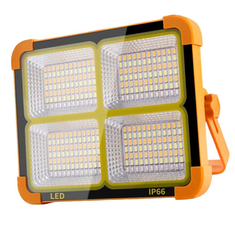 Lampara Reflector Portatil con Panel Solar Luz LED Recargable