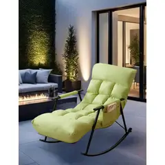 GENERICO - SILLA SILLÓN SOFÁ MECEDORA RECLINABLE TERRAZA PREMIUM VERDE