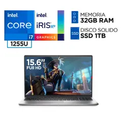 DELL - Laptop Intel Core i7 1255U 32GB 1TB INSPIRON 15 12va Gen 15.6" Full HD IPS