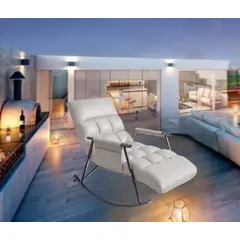 GENERICO - SILLA SILLÓN PREMIUM SOFÁ MECEDORA RECLINABLE TERRAZA BEIGE