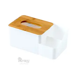 RYBIU IMPORT - Servilletero Multifuncional con Compartimientos Color Blanco