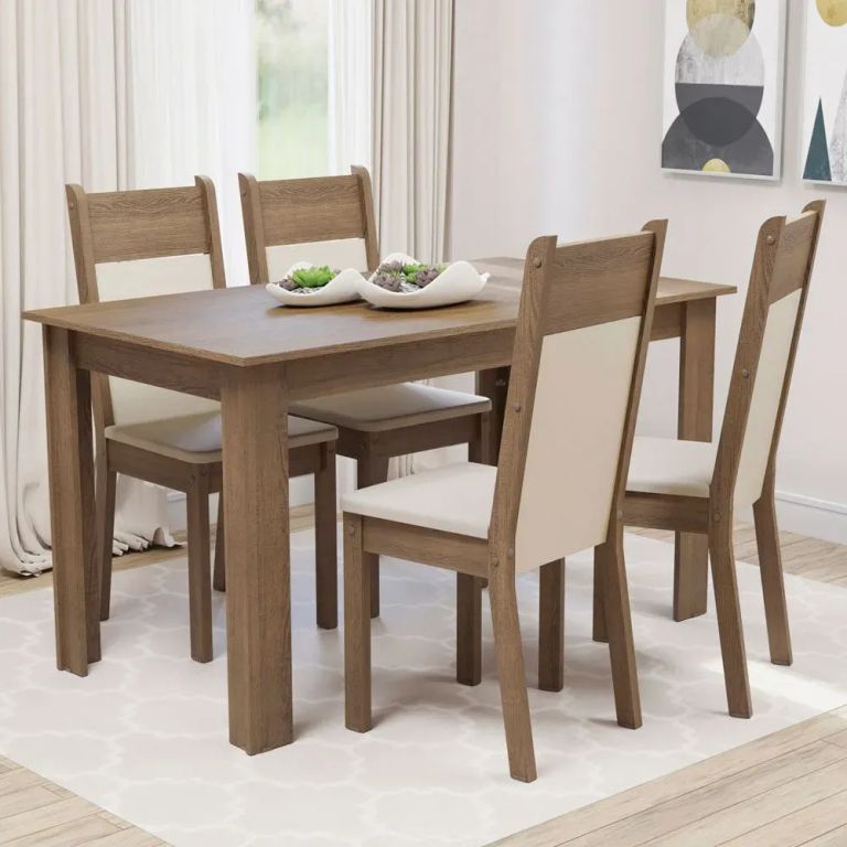 Juego de Comedor Ellen con 4 Sillas