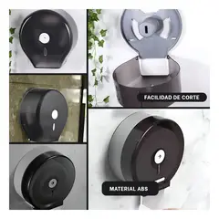 RYBIU IMPORT - Contenedor Dinamico de Papel Higienico Negro Y+Gift Stickers