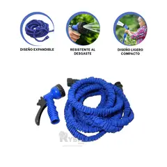 GENERICO - Tubo de Jardineria 15 M Azul Y+Envoltorio de Regalo