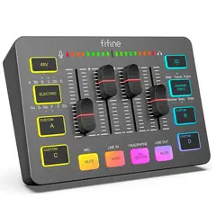 FIFINE - Mixer Ampligame Sc3 Rgb Streaming Xlr Black