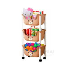 GENERICO - Repisa Espaciosa de 3 Niveles Color Marron Y+Regalo Stickers