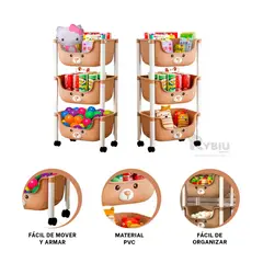 GENERICO - Estante Infantil con 3 Niveles Marron Y+Regalo Agendita
