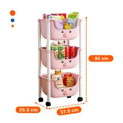 GENERICO - Organizador Practico con Diseno 3 N Rosado Y+Regalo Stickers