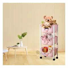 GENERICO - Repisa Funcional con Rueda en Tono Rosado Y+Gift MiniAgenda