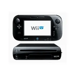 NINTENDO - Wii U Negro Reacondicionada 32GB + USB 64GB + SD 64GB