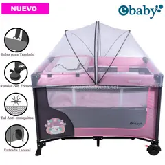 EBABY - Cuna Corral con Cambiador Happy Dream Rosado