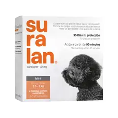 AGROVET - ANTIPULGAS PARA PERRO SURALAN MINI 2 .5 - 5 KG X4 TABLETAS