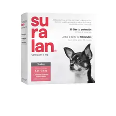 AGROVET - ANTIPULGAS PARA PERRO SURALAN X-MINI1 .25 -2. 5 KGX4TABLETAS