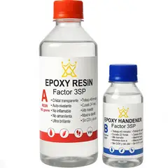 GENERICO - Resina Epóxica 1 Kilo 3x1 Transparente Alto Transito Brillante