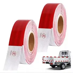 BAALATHKKO5 - Rollo Cinta Reflectante 5cm X 45metros Rojo Y Blanco Bicolor