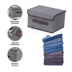 RYBIU IMPORT - Caja Maletera Moderno en Plomo Y+Papel de Regalo