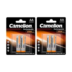 CAMELION - Pack de pilas recargables AA 2500mAh 4 unidades