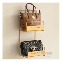 GENERICO - Organizador de Carteras de 2 Niveles de Color Amarillo
