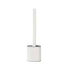 GENERICO - CEPILLO DE SILICONA PARA INODORO PARA BAÑO -  BLANCO