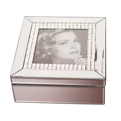 PANADECOR - Marco de Fotos Joyero Plateado 22x10cm