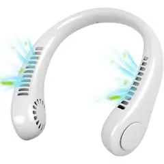 OEM - Mini Ventilador Cuello Portátil 3 niveles Recargable Blanco