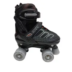 OKA - PATIN 4 RUEDAS NEGRO ANARANJADO TALLA M 34-37