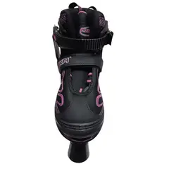 OKA - PATINES 4 RUEDAS NEGRO ROSADO TALLA L 38-41