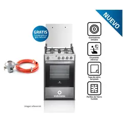 INDURAMA - COCINA 4 QUEMADORES CORUÑA + Válvula para Gas