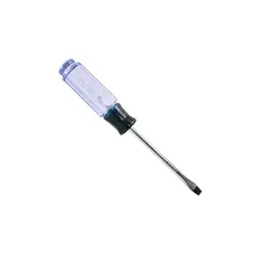 KAMASA - Desarmador Plano 6mmx4″ PVC Transparente Pack x 6 unid