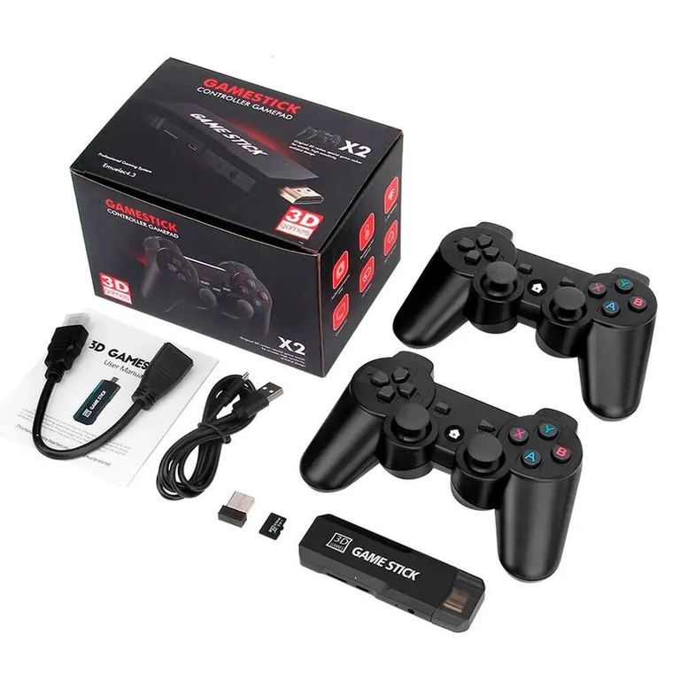 Consola Game Stick Retro X2 4K mando inalámbrico Recargable