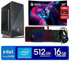 ANTRYX - Computadora Pc Intel Core i7 3770 Monitor 24 fhd' RAM 16 GB SSD 500 GB
