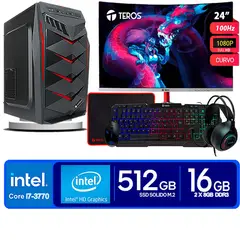 ANTRYX - Computadora Pc Intel Core i7 3770 Monitor 24 fhd' RAM 16 GB SSD 500 GB