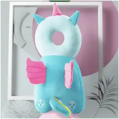 GENERICO - Mochila Protector Para Cabeza Y Cuello Caidas Bebes Turquesa Unicornio