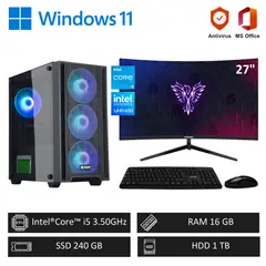 INTEL - Computadora PC Core i5 16GB RAM 240GB SSD+1TB HDD + Monitor 27´´ FHD