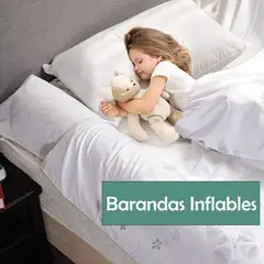 BABYLOOM - Barandas Inflables para Cama para Bebé Color Negro