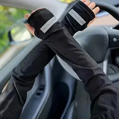 GENERICO - MANGAS DE BRAZOS REFRESCANTES VERANO PROTECCIÓN UV NEGRO