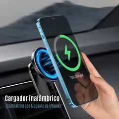 BASEUS - Cargador inalámbrico carga rápida iPhone12-13 auto