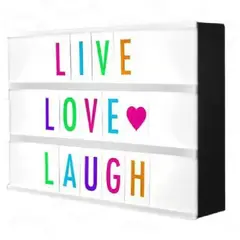 GENERICO - Pizarra Led con Letras de Colores Intercambiables