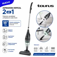 Taurus - Aspiradora Vertical 2 en 1 Taurus TVC-1000G