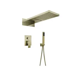 XM - MEZCLADORA MONOCOMANDO PARA DUCHA DORADO DOBLE SALIDA MT020D5507