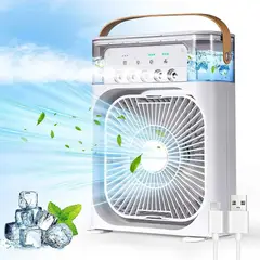 PREMIUM - Ventilador humidificador eléctrico portátil 12256 - blanco