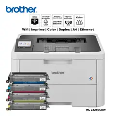 Brother - Impresora Láser color Brother HL-L3280CDW Duplex WIFI Red USB 20