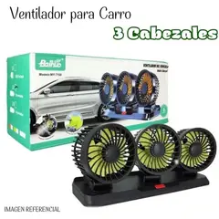 PREMIUM - VENTILADOR BAIHUO CITY TRIPLE DE AUTO GIRATORIO 360 MY7158 - VERDE