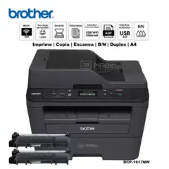 BROTHER - Impresora multifuncional Láser BN DCP-L2540DW Duplex WIFI Red ADF