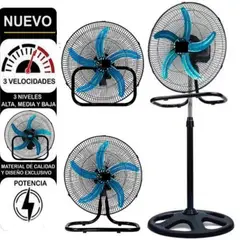 UG ULTRA G - Ventilador 3 en 1 Pedestal Pared y Meza de 18" 5 aspas PLATEADO
