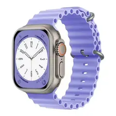 GENERICO - CORREA DE SILICONA OCEAN PARA WATCH 38-40-41 mm y 42 mm serie 10 LILA