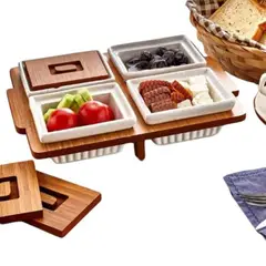 VIP AHMET - Plato para piqueo o alimentos cuadrados 4