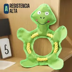 GENERICO - Juguete para perro mascota resistente con cuerda - mod rana