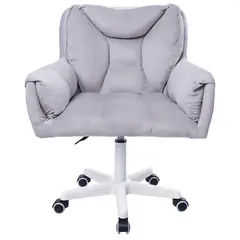 BUCKINGHAM - Silla Giratoria de Escritorio Oficina Vanity Gris